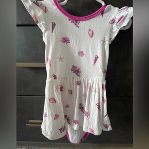 Kyte Baby bodysuit dress- seashell size 18-24 M